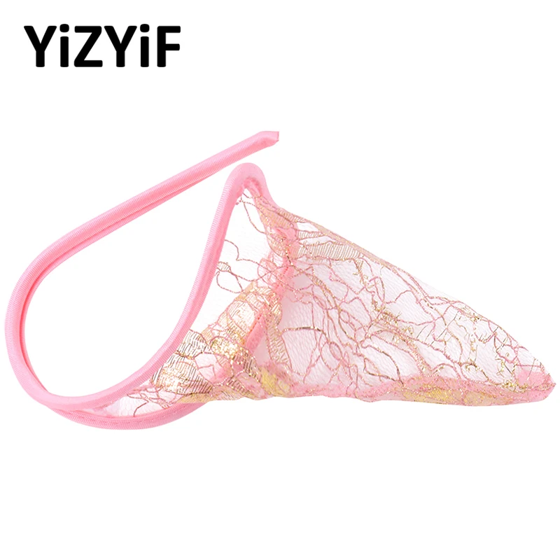 Мужские стринги C String нижнее белье сексуальное прозрачное из прозрачной сетки