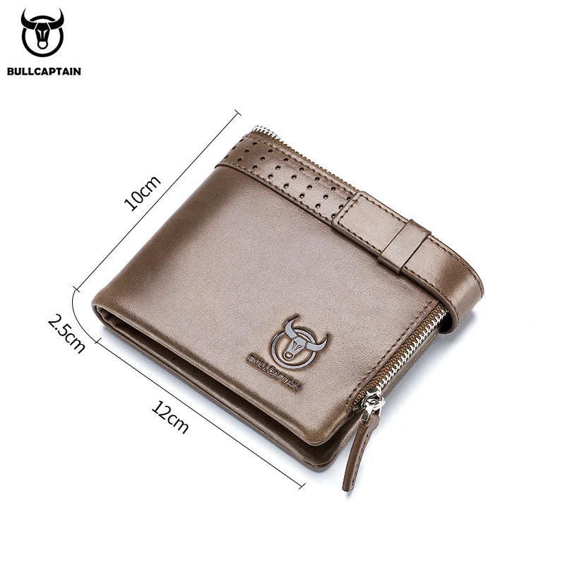 Кошелек BULLCAPTAIN Мужской Компактный маленький бумажник из кожи кредитница