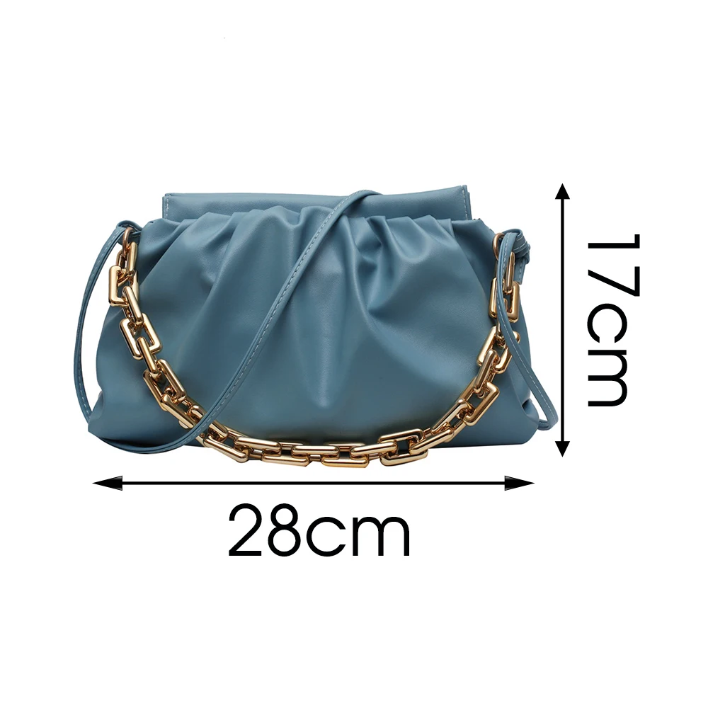 Сумка кросс-боди Женская на толстой цепочке Роскошный дизайнерский Кожаный