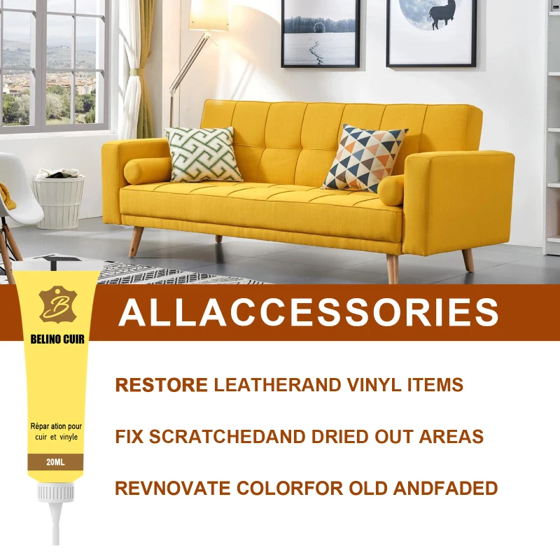 

20ml Leather Repair Gel Leather Home Car Seat Leather Complementary Color Repair Scratches Cracks Repair Cream Leather Cleaner