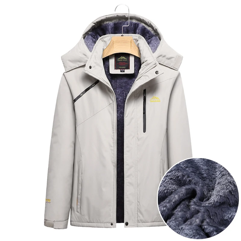 Мужская зимняя водонепроницаемая куртка из флиса теплая брендовая для активного