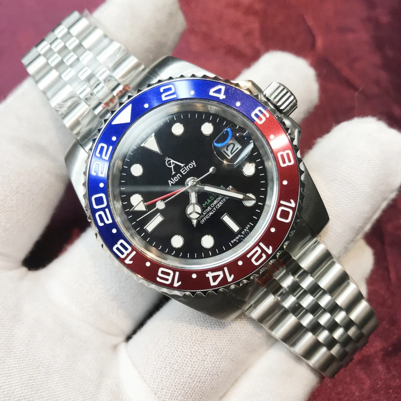 

21 Types Men Watches Red&Blue Ceramic bezel dial sapphire glass 904L stainless steel Luminous Mechanical 2813 AAA