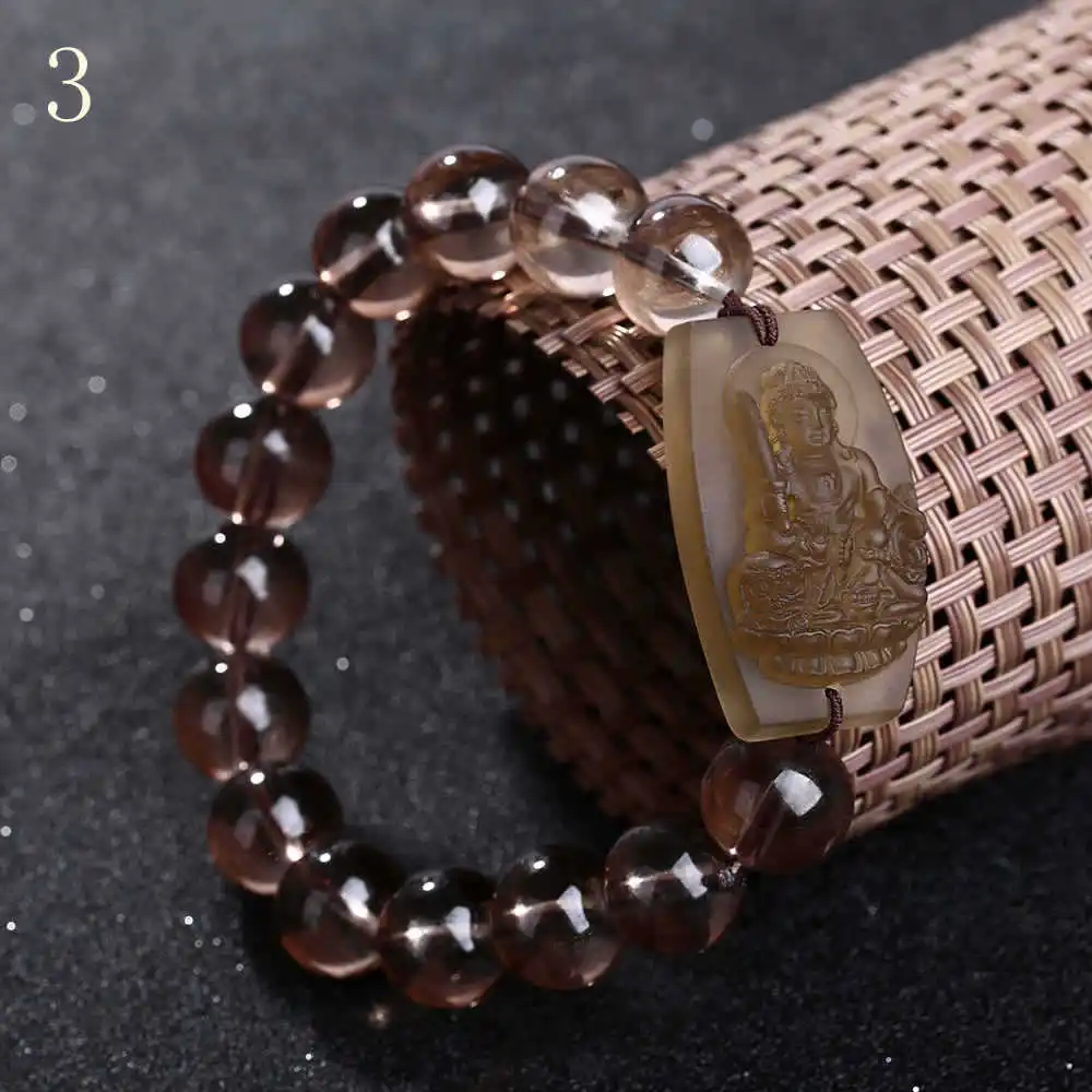 Браслеты унисекс из натурального хрустального камня для женщин и мужчин резной