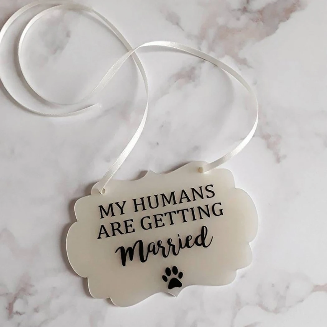 1 шт. Свадебный знак для собаки креативная надпись подвесная доска свадебное
