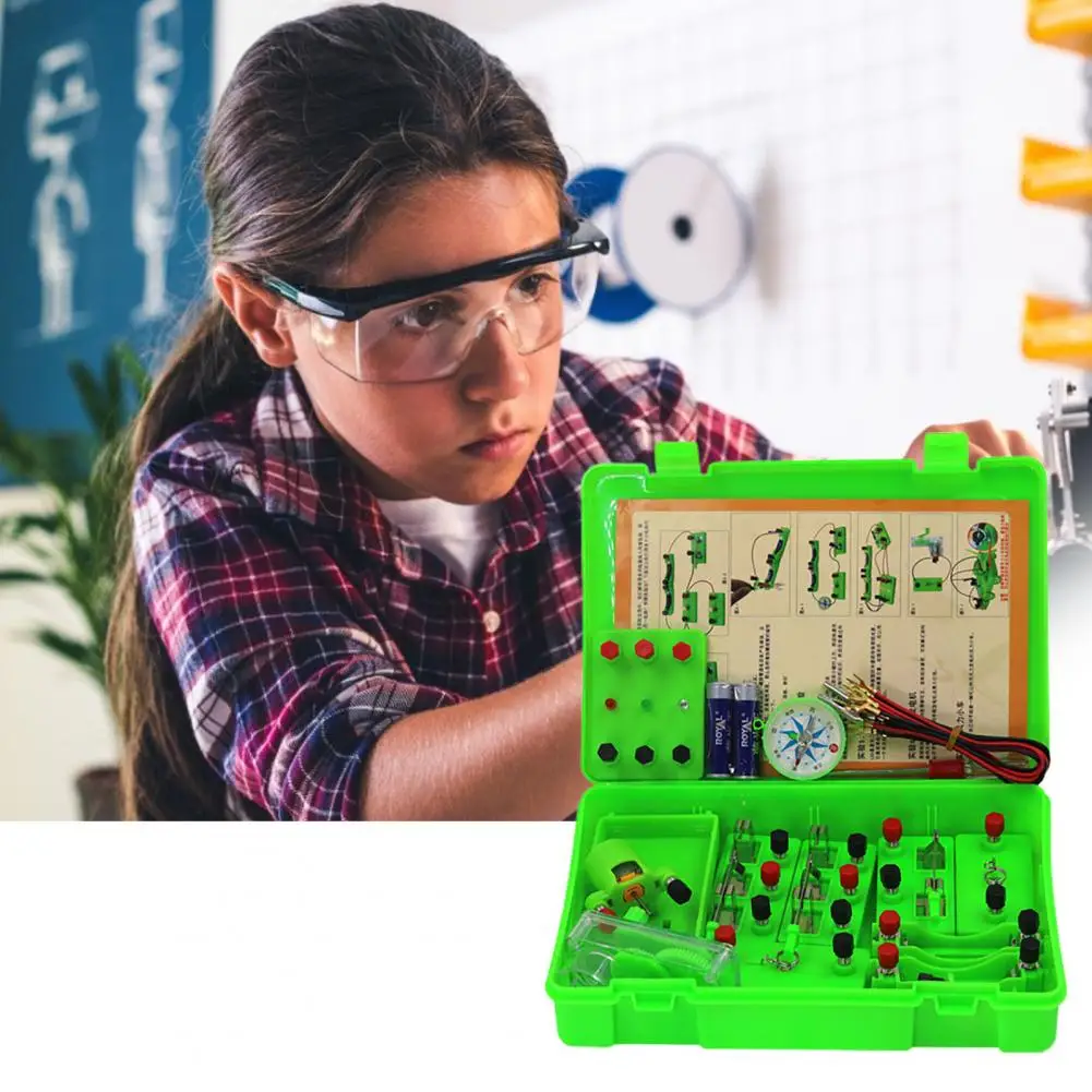 

Circuit Learning Kit Challenging Connect Wires Chromed Metal Educational Physics Set for Science Teaching Hands-on Ability Toy