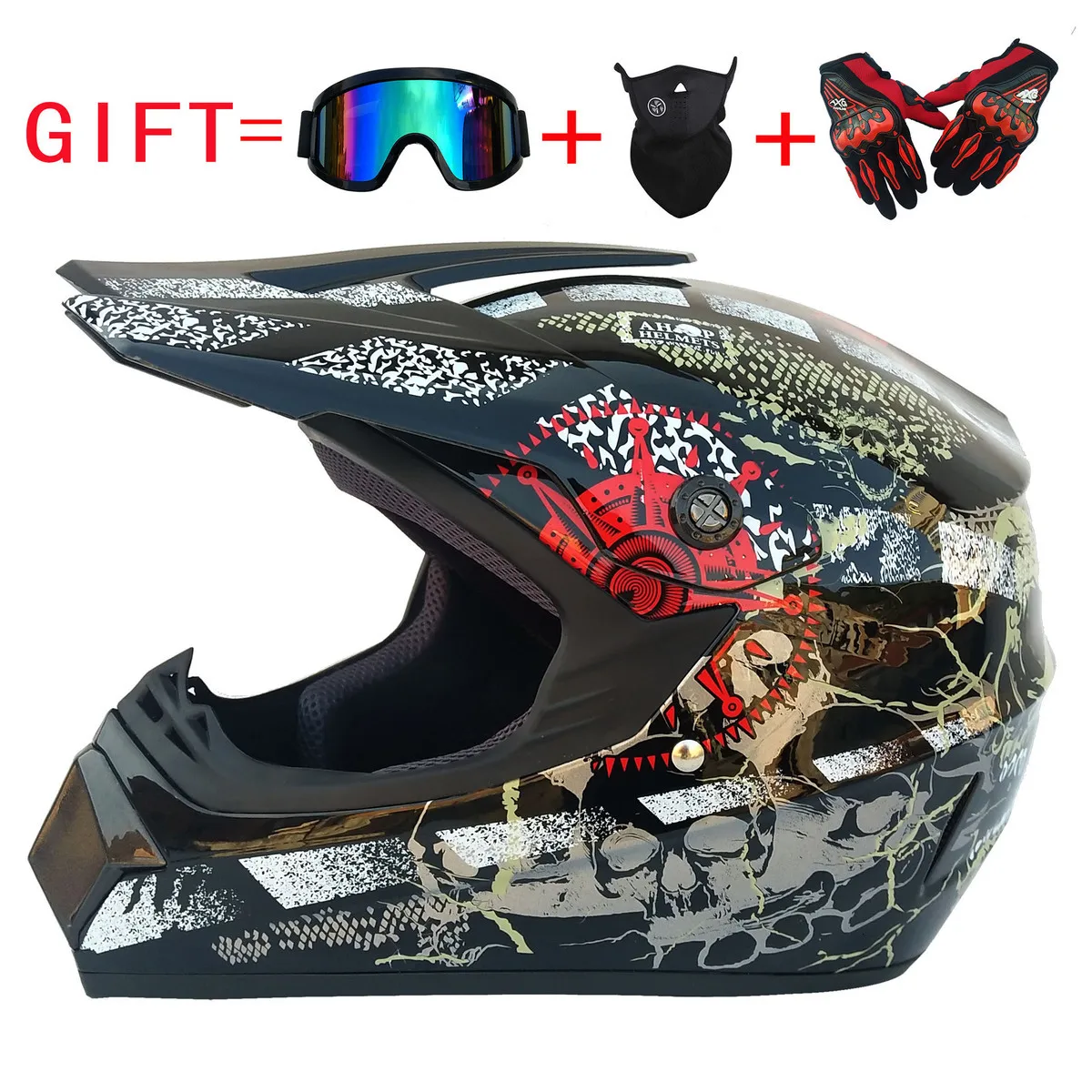 2019 хит продаж шлем с флагом мотоциклетный всесезонный Мужской и Женский