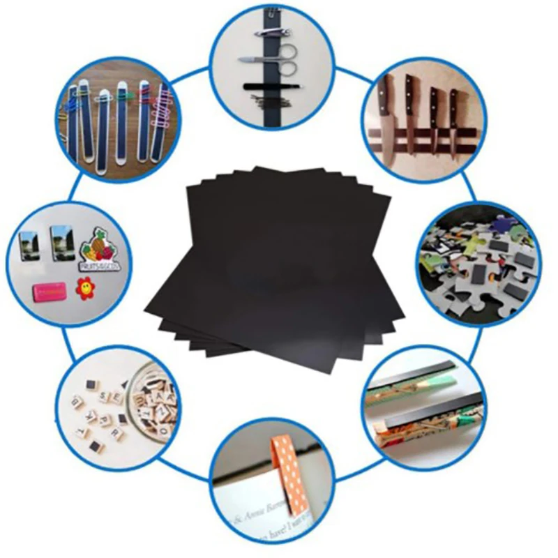 

New A4 Magnetic Sheets for Metal Cutting Dies Storage Black Magnet Mats for Refrigerator Photo Picture Crafts Storage 21x29.7cm