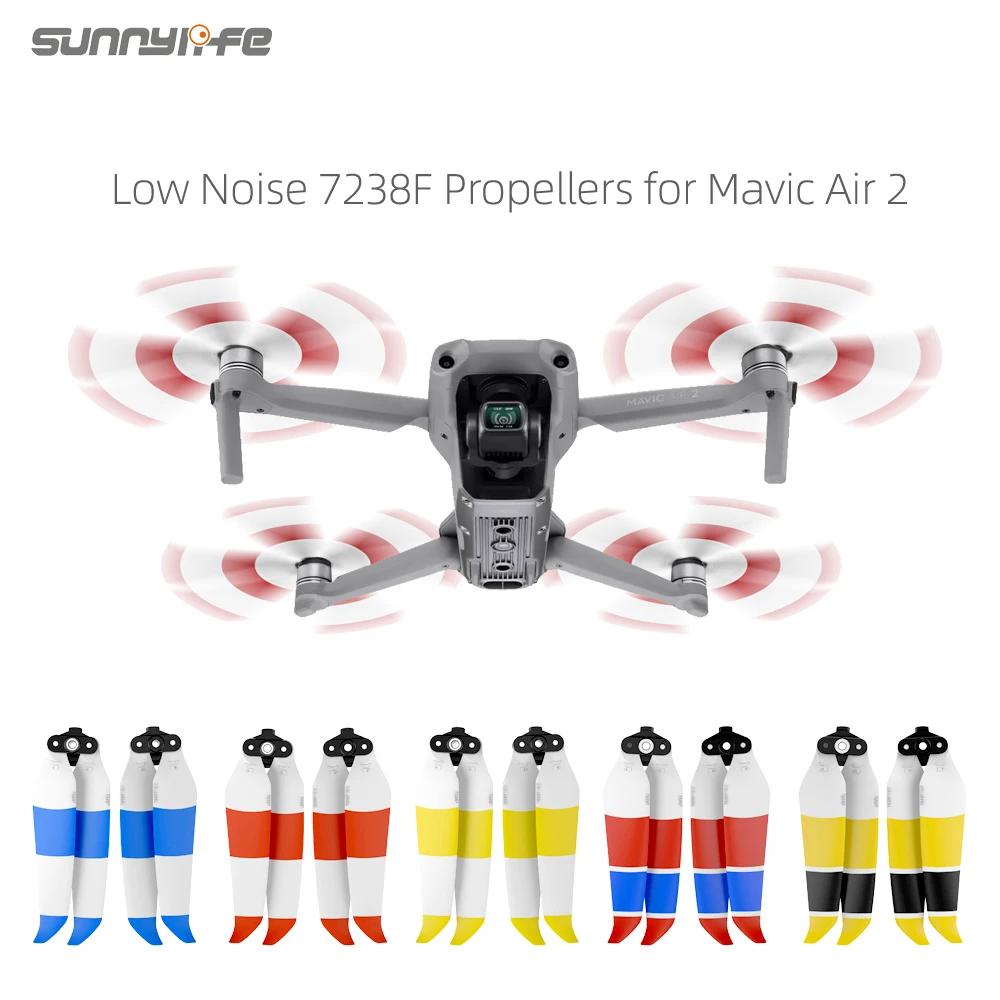 

2Pairs/4pcs 7238 Low Noise Props Colored 7238F Propellers for Mavic Air 2S / Mavic Air 2 Drone Accessories