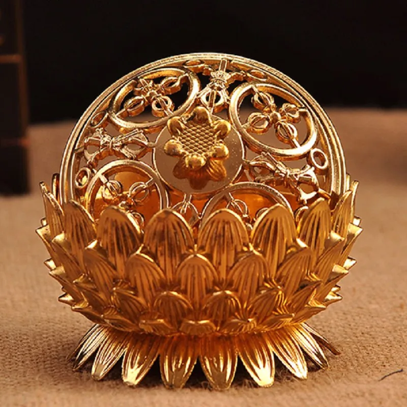 Курильница в форме лотоса из цинково медного сплава латунная мини курильница