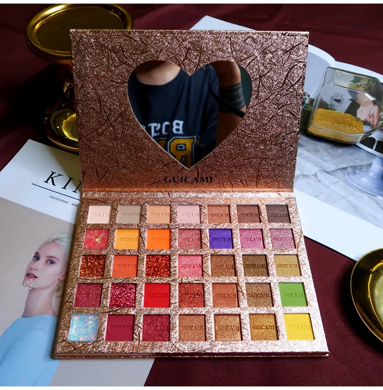 Косметика 35 цветов мерцающие матовые тени для век Палитра блестящие