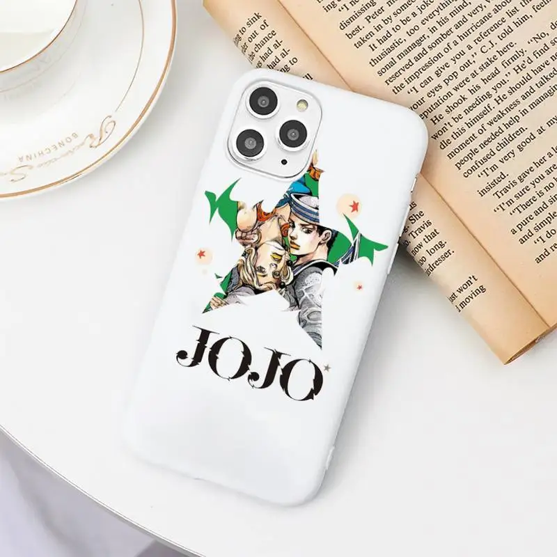 

JOJOS BIZARRE ADVENTURE JoJo Anime Phone Case Candy Color for iPhone 6 7 8 11 12 s mini pro X XS XR MAX Plus