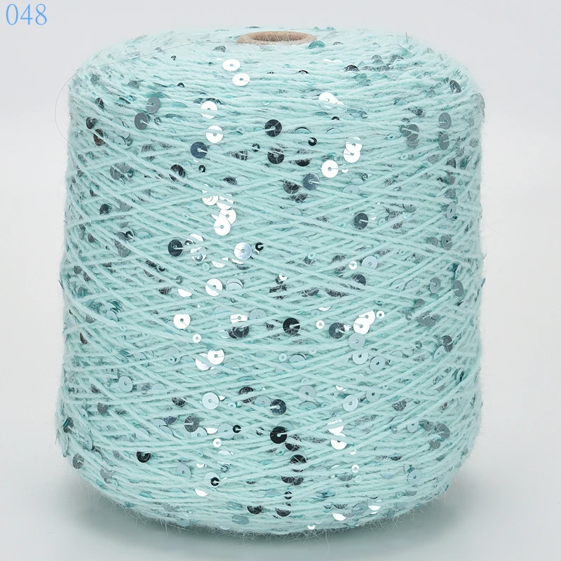 Пряжа 1000 г Длинные пряжа с шерстью норки 3 мм + 6 пайетками DIY вязание крючком для