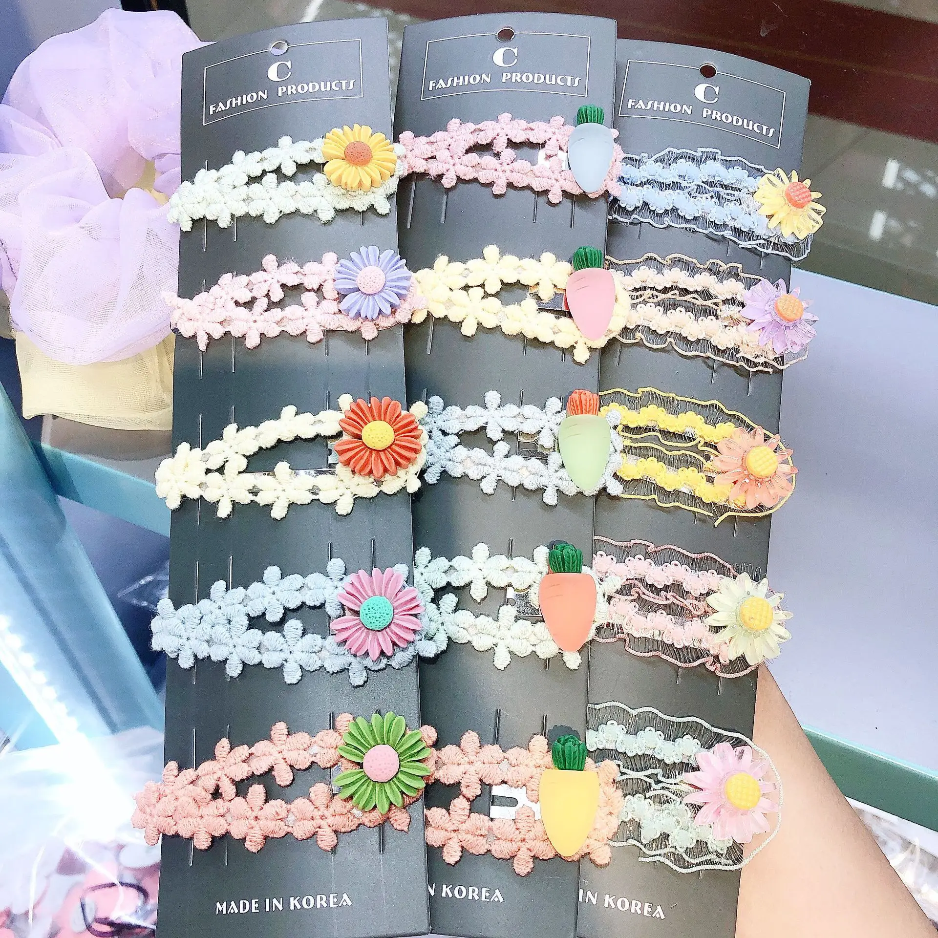 Детские кружевные яркие аксессуары для волос в Корейском стиле Повязка на голову