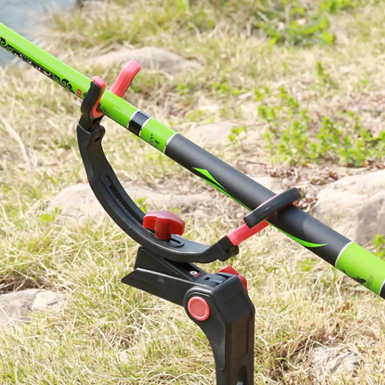 

1Pc Fishing Pole Holder 360 Degree Adjustable Fishing Rods Fix Pole Holder Folding Fishing Rod Stand Fishing Accessories