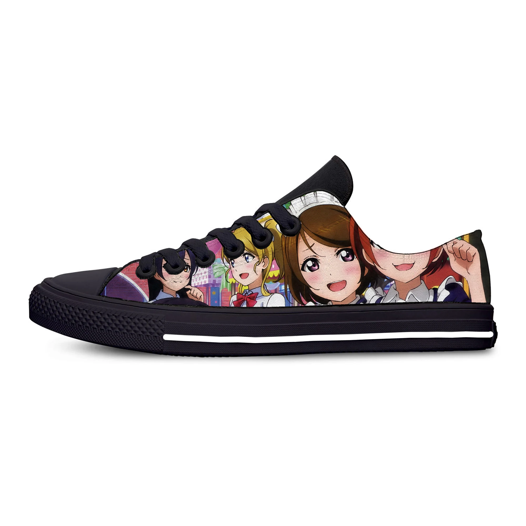 

Love Live Sneakers Women's Shoes Anime Kawaii Canvas Flats Female 2021 New Casual Tennis Basketball Vulcanize Footwear Shoes
