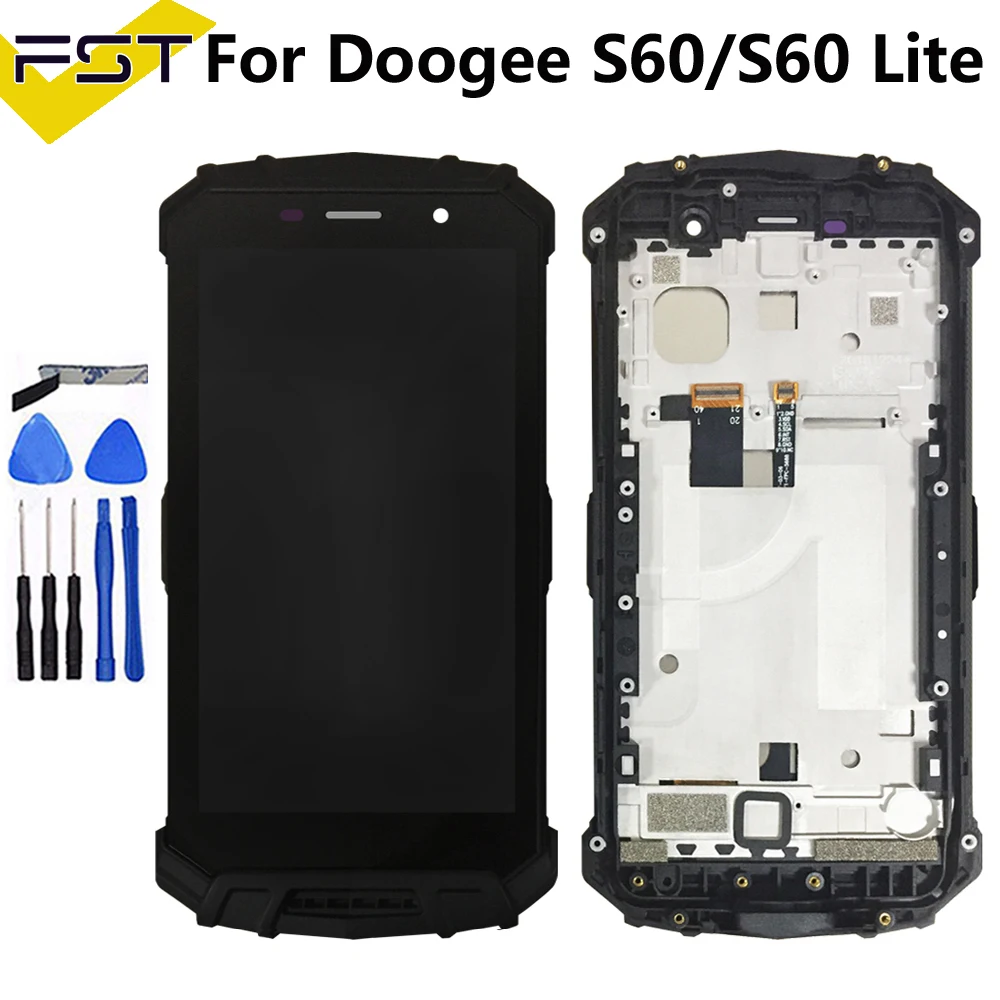 5 2 ''Для DOOGEE S60 LCD s дисплей + фотография с рамкой для Lite lcd стеклянная панель |