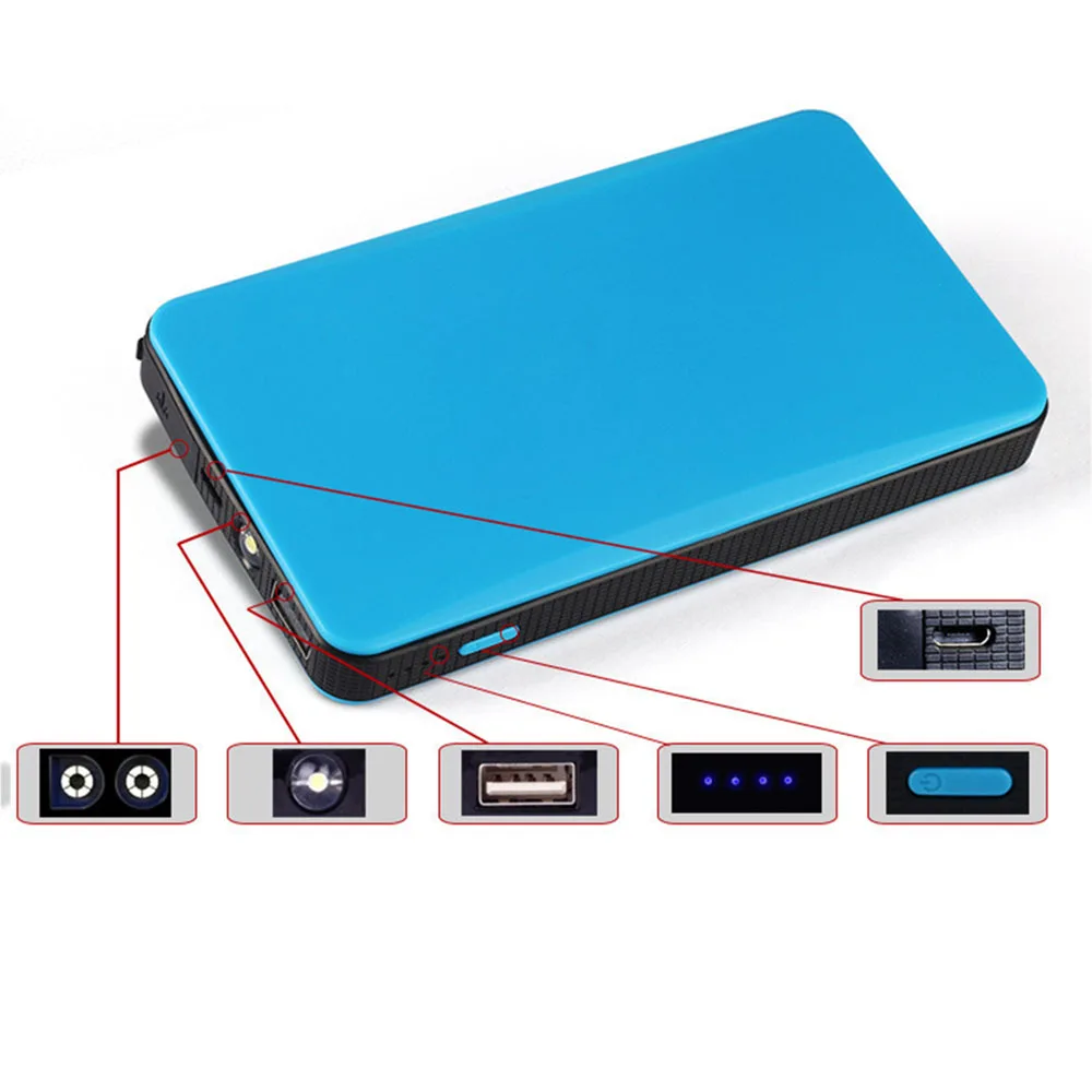 Новый портативный внешний аккумулятор 12 В для запуска автомобиля пусковое