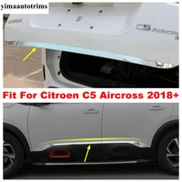 car side body strip rear tailgate door strip decor cover trim for citroen c5 aircross 2018 2022 stainless steel accessories