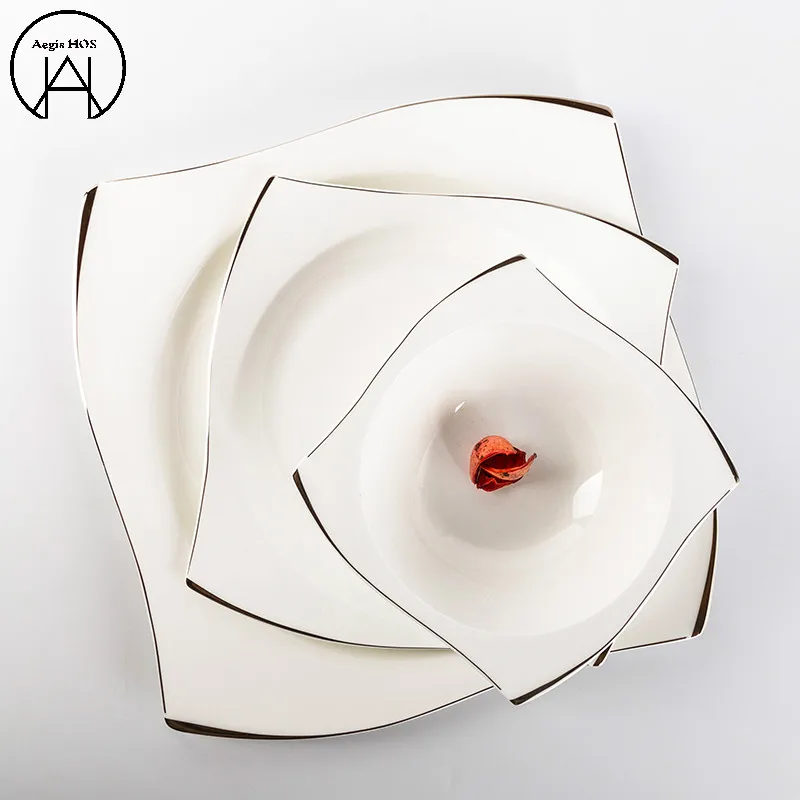 Лучшая декоративная тарелка с золотыми керамическими фруктами блюда в западном