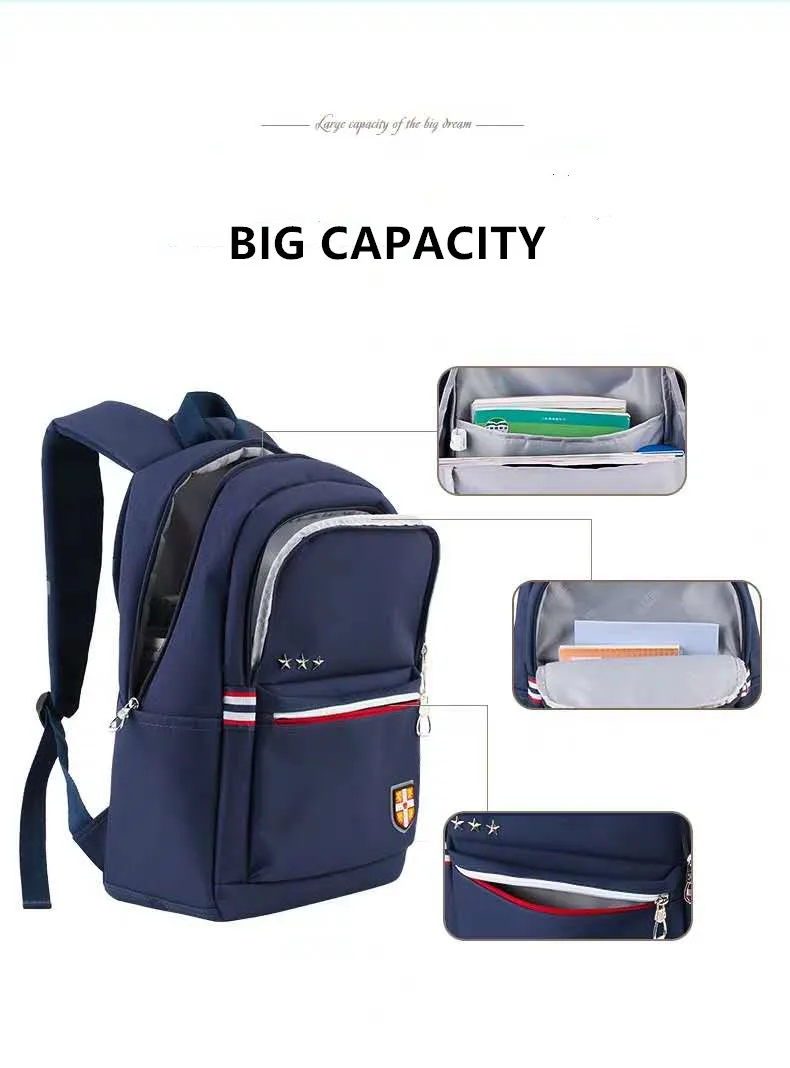 Школьные ранцы для мальчиков в британском стиле большой объем ортопедический