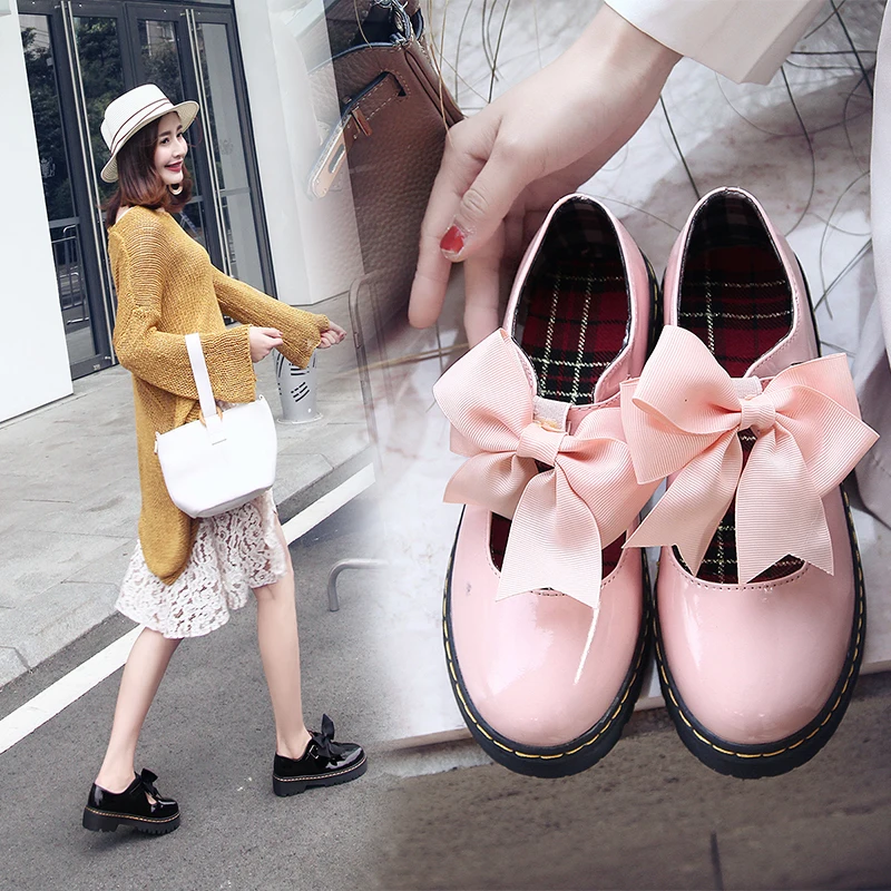Японская Милая обувь в стиле &quotЛолита&quot милая Харадзюку с толстым дном и