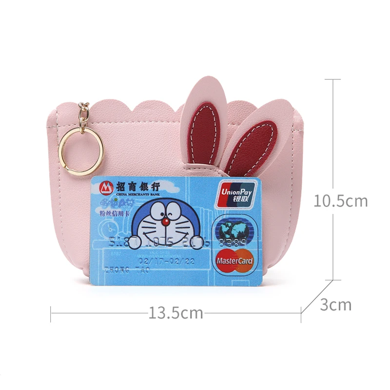 Милый женский кошелек с кроличьими ушками из мультфильма модный мини-кошелек для