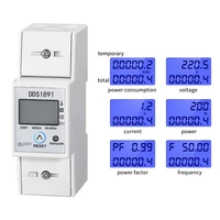 580a single phase din rail digital electric meter lcd display with reset meter