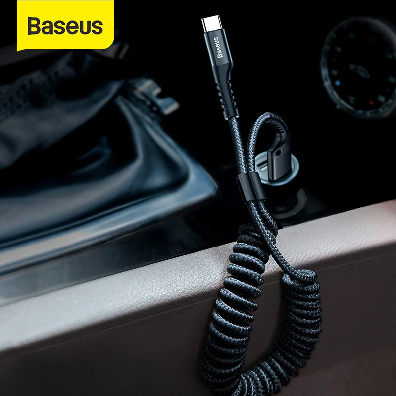 

Кабель Baseus USB Type-C для xiaomi mi 9, mi 8, a2, для хранения в автомобиле, мобильный телефон, 2 А, зарядный кабель Type-C для Samsung S9, S8