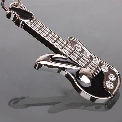 

Fashion Mini Guitar Pendant Rhinestone Key Ring Chain Keyring Keychain Gift