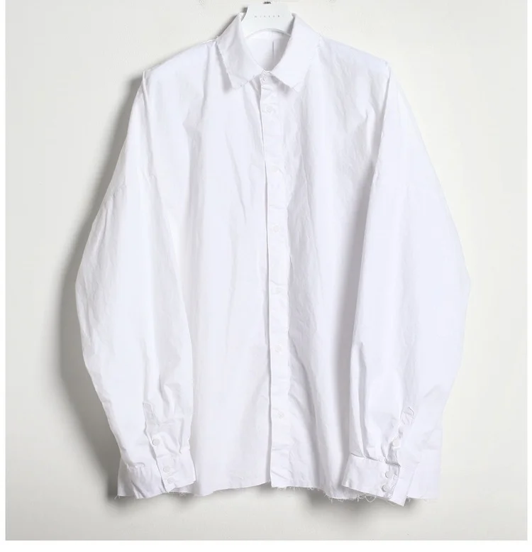 

Long sleeve shirt men's plus large size trend simple and loose bottomed top
