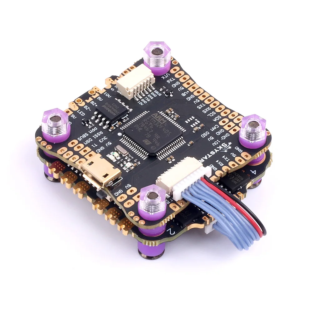 Nuevo/Skystars F4 F405 controlador de vuelo OSD 45A Blheli_S 3-6S 4 en 1 sin escobillas ESC Stack 30,5x30,5mm FPV Dron de carreras Quadcopter-1