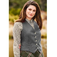 womens vest v neck 4 button short jacket retro herringbone vest party sleeveless business work wear steampunk lady waistco
