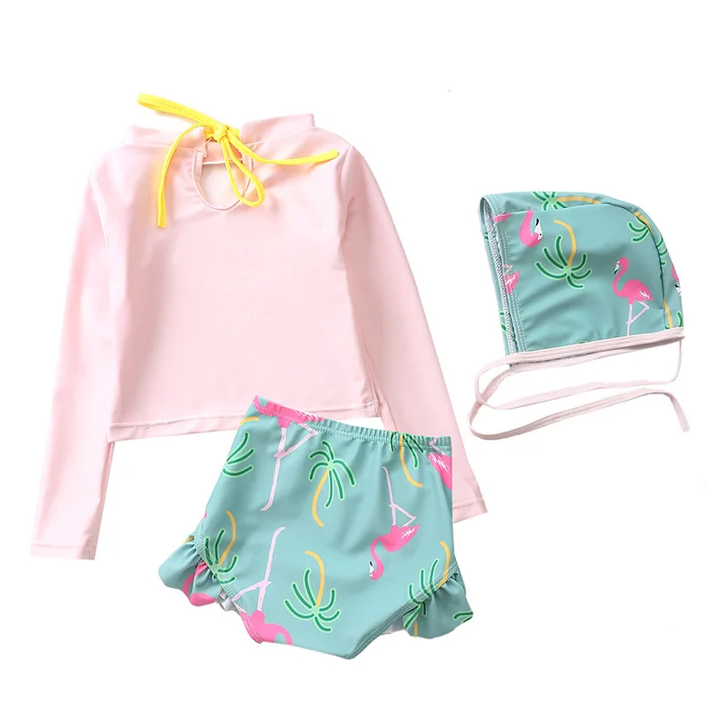 

Children's Swimsuit For Children Girls Kids Bathing Suit Swim Trunks Child Swimwear Baby Korean Female Lovely Princess Sun Long