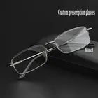 2020 модные трендовые квадратные очки унисекс с оправой для мужчин и женщин, полуоптические очки по рецепту при близорукости, FML