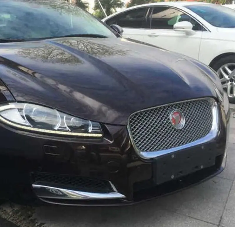 High quality Car Carbon fiber Mesh Grille Trim Racing Grills Fits For Jaguar xf XF 2008 2009 2010 2012 2013 2014 2015 2016 2017 |