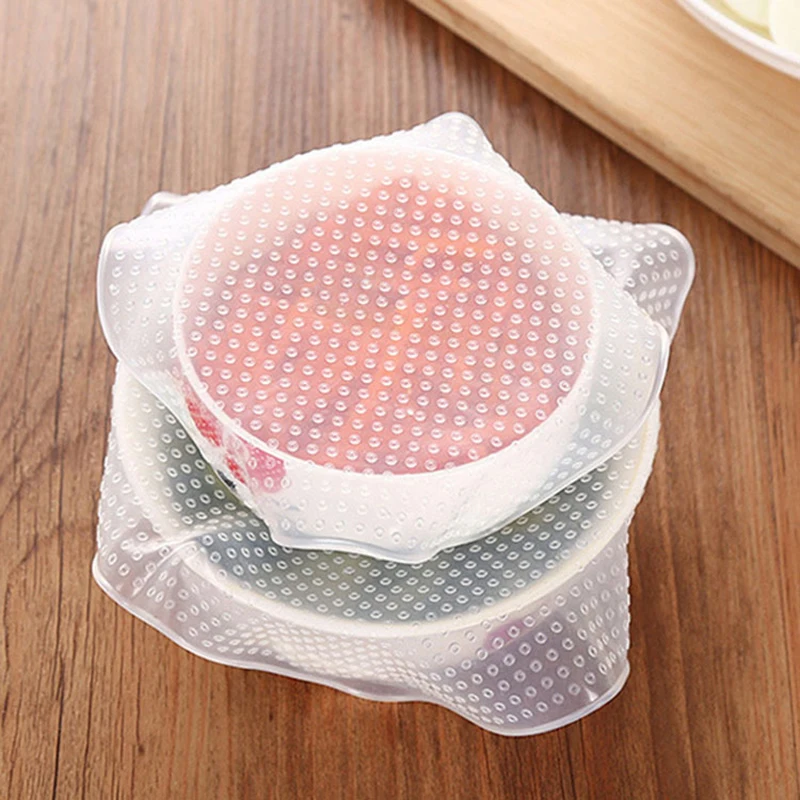 Многоразовая силиконовая Упаковка для крышек эластичная крышка сохранения