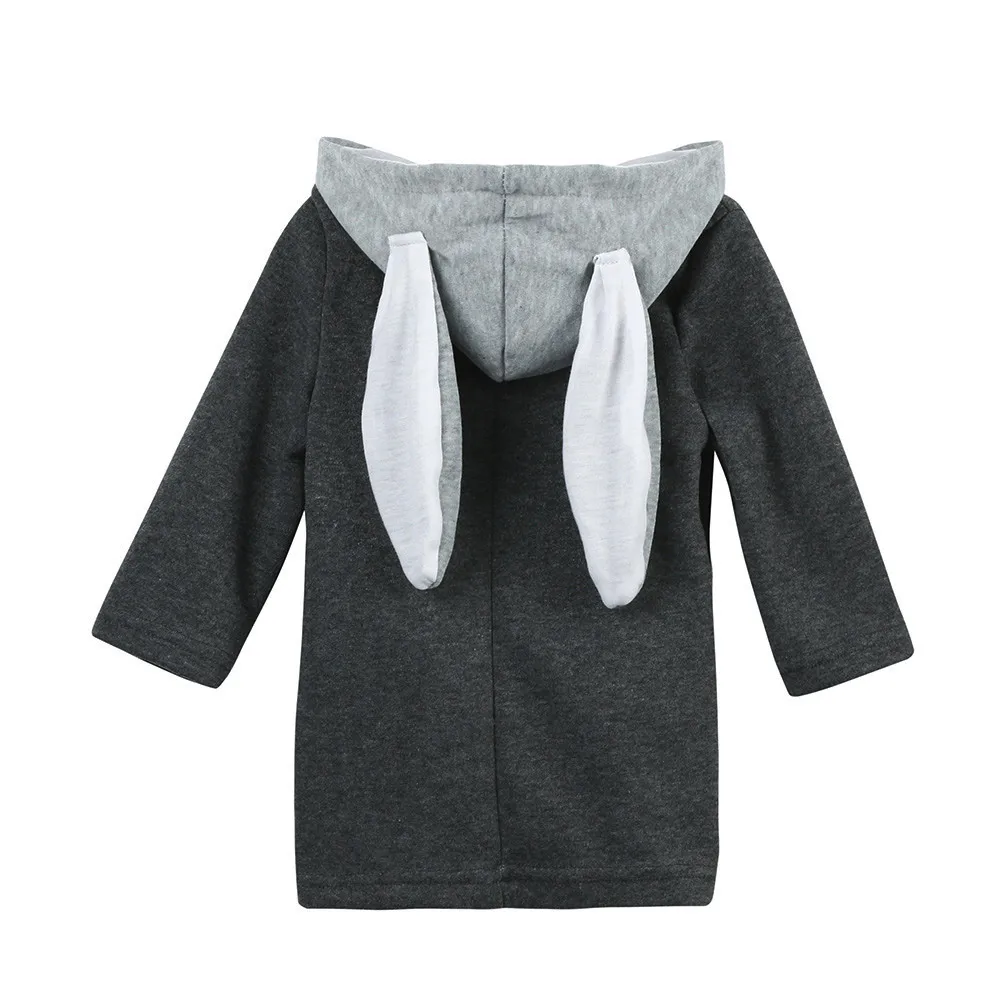 Cute Rabbit Ear Hooded Baby Coat Infant Autumn Winter Jacket Girl Thick Warm Clothes Wearing Coats Outwear | Детская одежда и