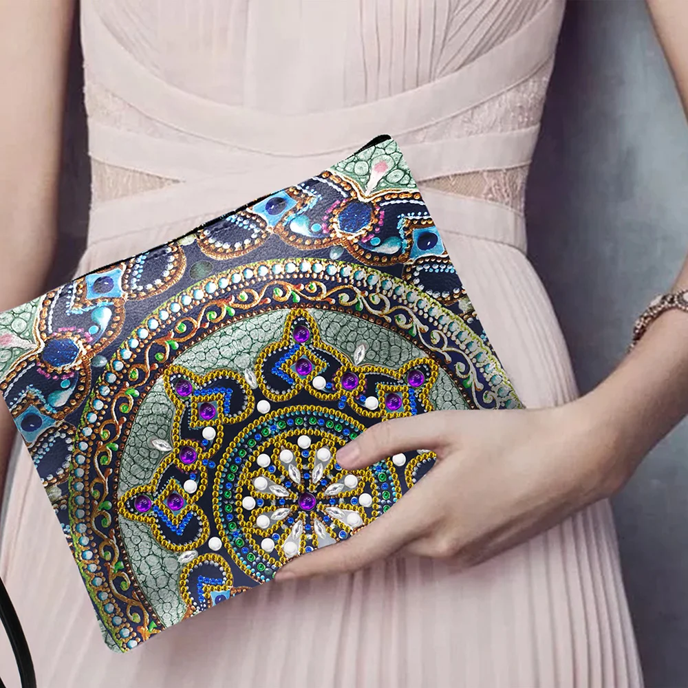 Mandala Special Shaped Diamond Painting Wallet Leather Handmade Bag DIY Embroidery Christmas Gift Girlfriend Mom | Дом и сад