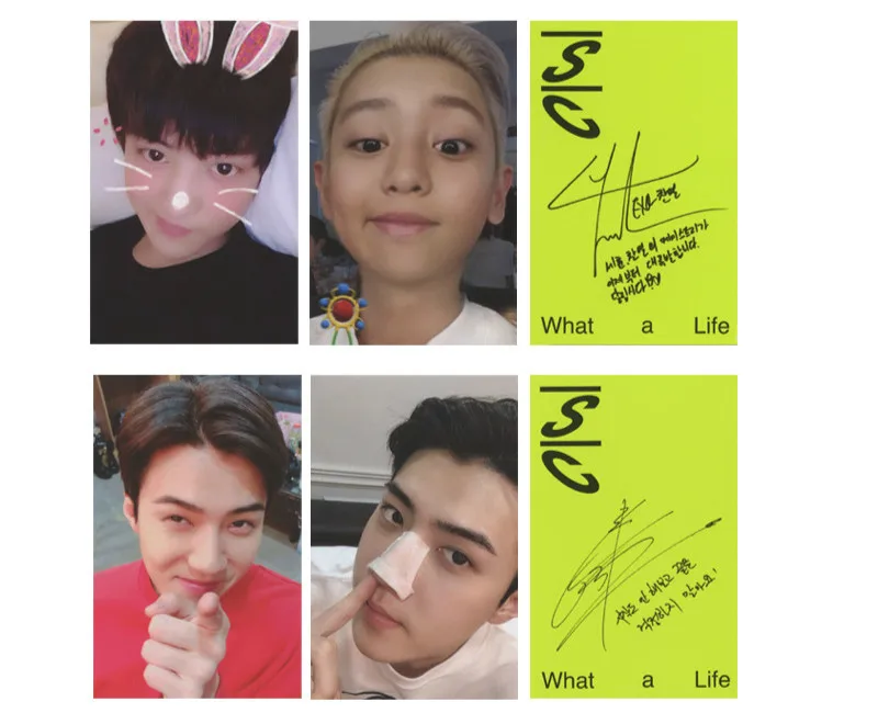 [MYKPOP]KPOP LOMO Card 4 шт./компл. WHAT IS LIFE KPOP Fans коллекция E9 SA19082106|Игровые фигурки и