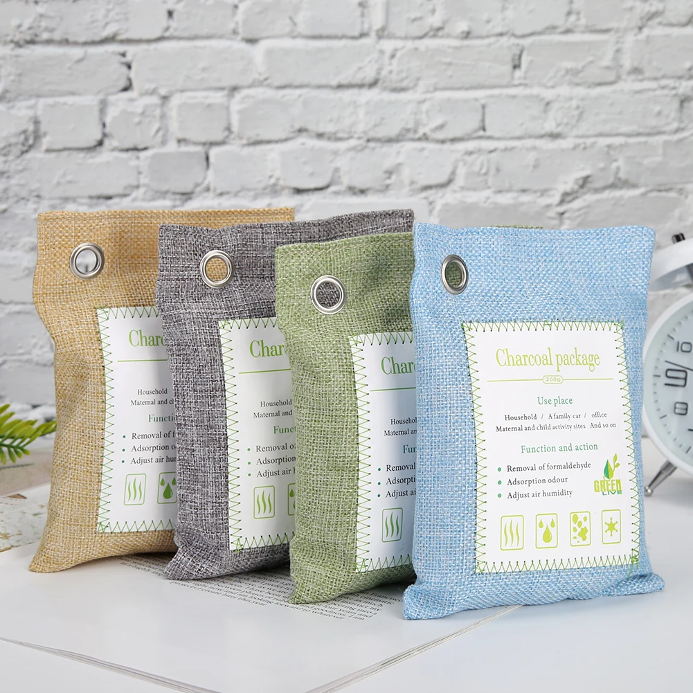 Воздухоочиститель с активированным бамбуковым углем 200 г | Дом и сад