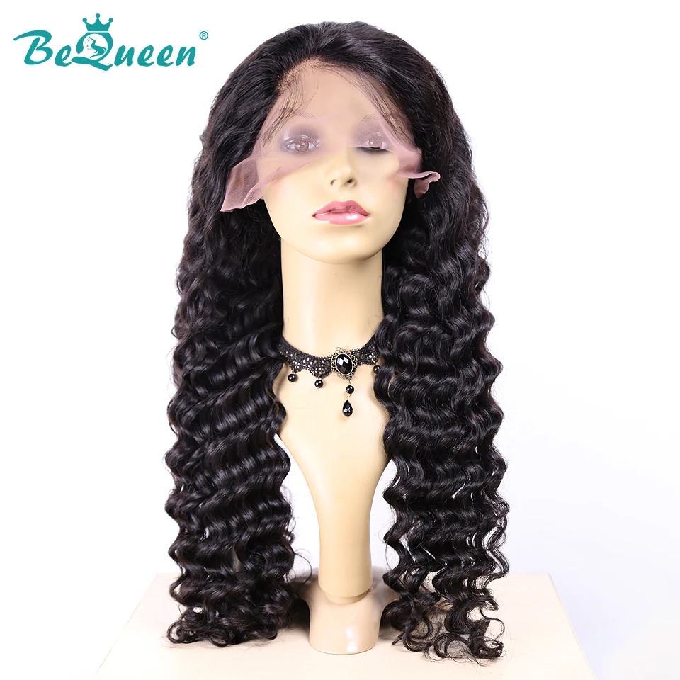 Парики из человеческих волос BeQueen бразильские натуральные волнистые парики