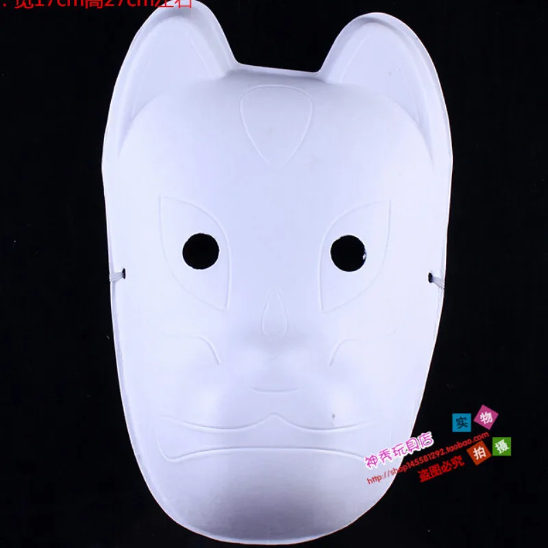 Сделай Сам граффити целлюлоза кошка лиса белая бумага Неокрашенная маска