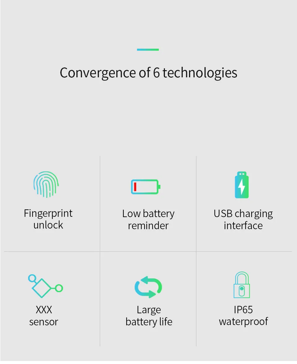 Xiaomi Youpin отпечаток пальца навесной замок для багажа Портативный многоцелевой мешок Шкаф Водонепроницаемый полупроводниковый биометрический идентификация