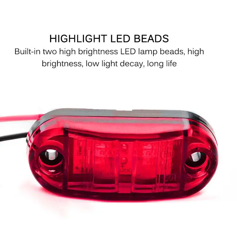 2 светодиода боковой габаритный фонарь задний стоп-сигнал ABS водонепроницаемый