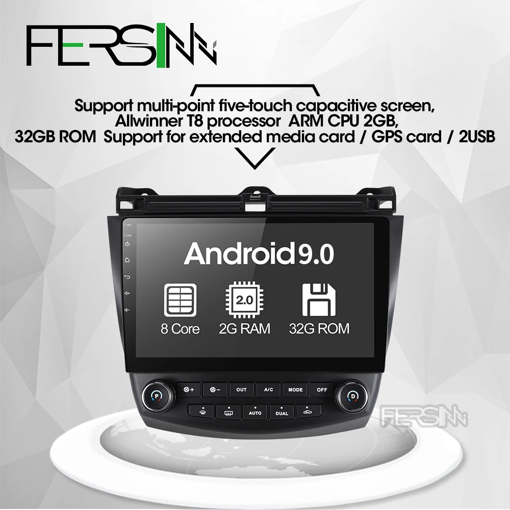 Fersinny android 9 0 Автомобильная dvd навигационная система плеер для Honda Accord 7 2003 2007