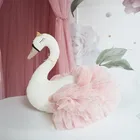 Нордическое украшение для детской комнаты, 3D головы животных, лебедь, Настенный декор для детской комнаты, украшение для детской комнаты, мягкая установка, игровой дом