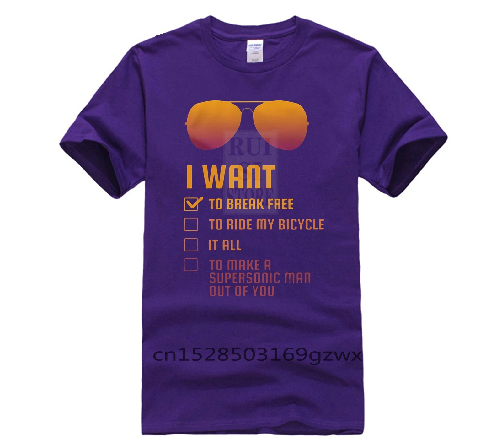 

casual o neck loose summer T shirt for men I Want To Break Free for Men Queen Freddie Mercury Tees Rock Printed T shirt