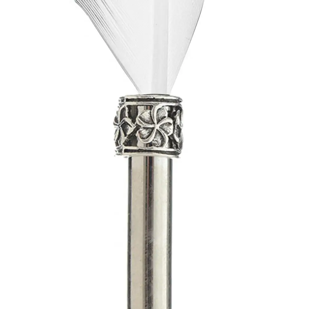 

Stainless Steel Dip Pen Writing Ink Set Fountain Vintage Retro Pens Stationery Feather Box for Wedding Gifts Accessories