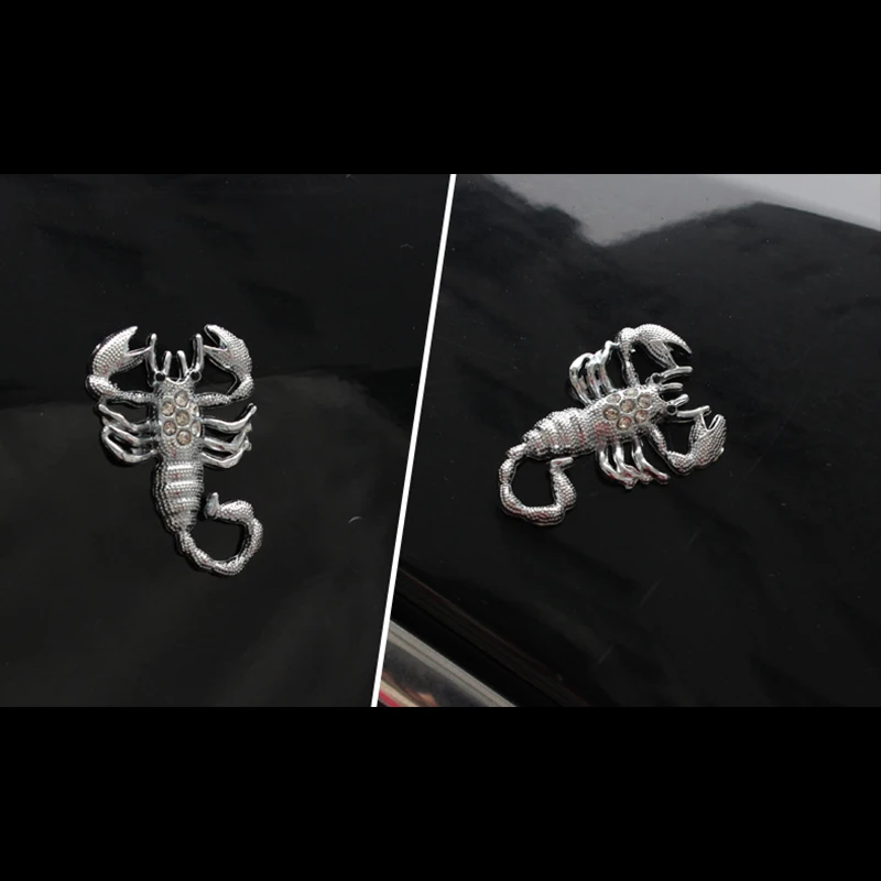 1PC Fashion 3D Scorpion Car Metal Sticker For Volvo S60 V70 XC90 Subaru Forester Peugeot 307 206 308 407 Accessories |