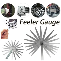 1 set metric feeler gauge 17 blades 0 02 1 00mm stainless steel foldable thickness gap filler feeler gauges for measurment tool